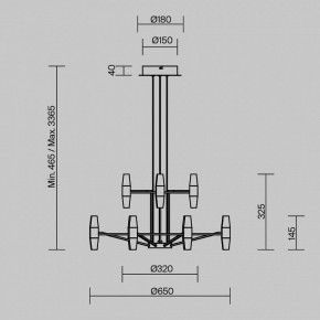 Подвесная люстра Maytoni Arana MOD401PL-L72BS3K в Можге - mozhga.mebel24.online | фото 5