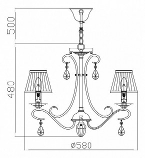 Подвесная люстра Maytoni Brionia ARM172-05-G в Можге - mozhga.mebel24.online | фото 5