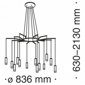 Подвесная люстра Maytoni Davida MOD035PL-12B в Можге - mozhga.mebel24.online | фото 6