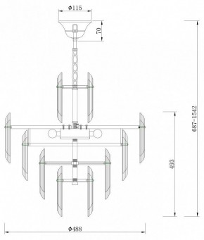 Подвесная люстра Maytoni Flare DIA200PL-06G в Можге - mozhga.mebel24.online | фото 7