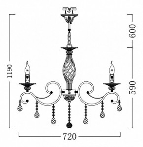 Подвесная люстра Maytoni Grace ARM247-08-G в Можге - mozhga.mebel24.online | фото 4
