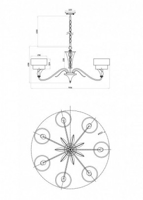 Подвесная люстра Maytoni Lillian H311-07-G в Можге - mozhga.mebel24.online | фото 6