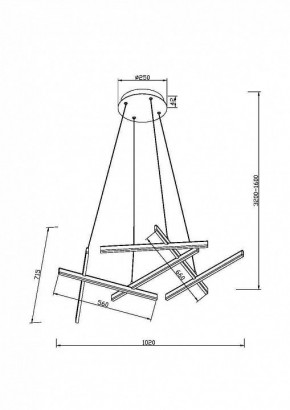 Подвесная люстра Maytoni Line MOD016PL-L80BK в Можге - mozhga.mebel24.online | фото 4