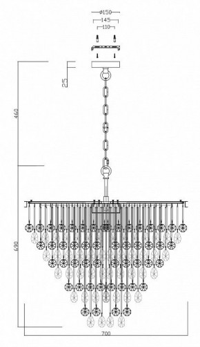 Подвесная люстра Maytoni Linn MOD091PL-09G в Можге - mozhga.mebel24.online | фото 4