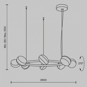Подвесная люстра Maytoni Mind MOD299PL-L80BC3K в Можге - mozhga.mebel24.online | фото 4