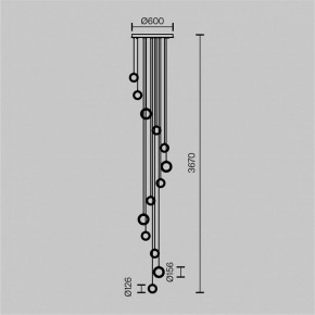 Подвесная люстра Maytoni Pharao MOD361PL-L58BS3K в Можге - mozhga.mebel24.online | фото 4
