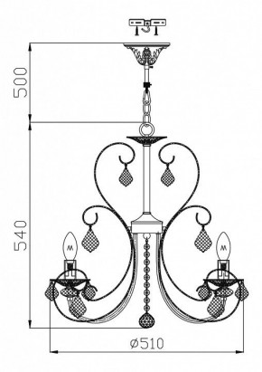 Подвесная люстра Maytoni Princess ARM270-05-R в Можге - mozhga.mebel24.online | фото