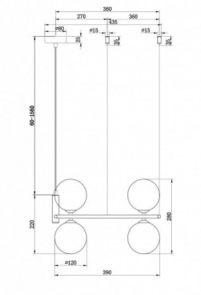 Подвесная люстра Maytoni Ring MOD013PL-04W в Можге - mozhga.mebel24.online | фото 4