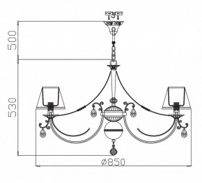 Подвесная люстра Maytoni Soffia RC093-PL-08-R в Можге - mozhga.mebel24.online | фото 5