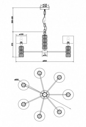 Подвесная люстра Maytoni Talento DIA008PL-07CH в Можге - mozhga.mebel24.online | фото 8