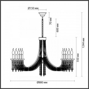 Подвесная люстра Odeon Light Capel 5063/10 в Можге - mozhga.mebel24.online | фото 5