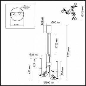 Подвесная люстра Odeon Light Lark 5431/6L в Можге - mozhga.mebel24.online | фото 5