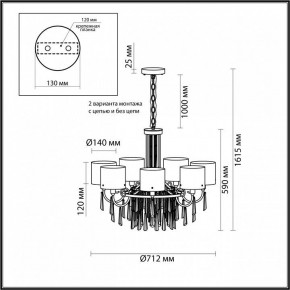 Подвесная люстра Odeon Light Nicole 4886/7 в Можге - mozhga.mebel24.online | фото 7
