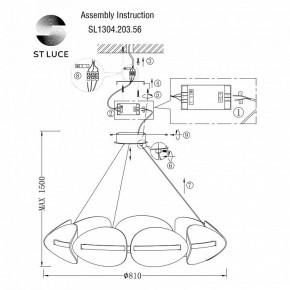 Подвесная люстра ST-Luce Etoile SL1304.203.56 в Можге - mozhga.mebel24.online | фото 6