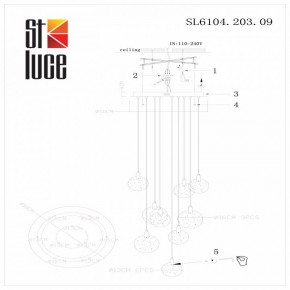 Подвесная люстра ST-Luce Montecelio SL6104.203.09 в Можге - mozhga.mebel24.online | фото 3