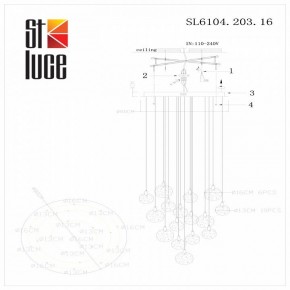 Подвесная люстра ST-Luce Montecelio SL6104.203.16 в Можге - mozhga.mebel24.online | фото 3