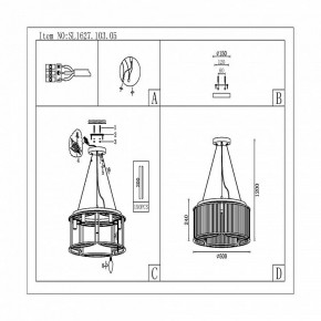 Подвесная люстра ST-Luce Velletri SL1627.103.05 в Можге - mozhga.mebel24.online | фото 5