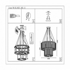 Подвесная люстра ST-Luce Velletri SL1627.103.11 в Можге - mozhga.mebel24.online | фото 5