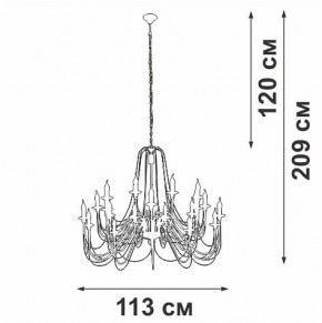 Подвесная люстра Vitaluce V1044 V1044-1/20 в Можге - mozhga.mebel24.online | фото 3