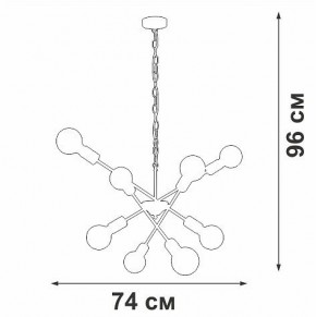 Подвесная люстра Vitaluce V4750 V4750-1/8 в Можге - mozhga.mebel24.online | фото 2