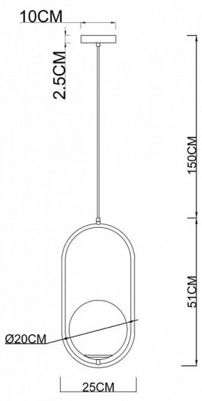 Подвесной светильник Arte Lamp Matisse A7746SP-1AB в Можге - mozhga.mebel24.online | фото 3