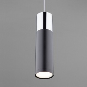 Подвесной светильник Eurosvet Double Topper 50135/1 LED хром/черный в Можге - mozhga.mebel24.online | фото 2