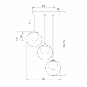 Подвесной светильник Eurosvet Dublin 50205/3 черный/бронза в Можге - mozhga.mebel24.online | фото 2