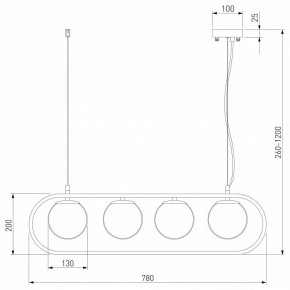 Подвесной светильник Eurosvet Ringo 50089/4 хром в Можге - mozhga.mebel24.online | фото 3