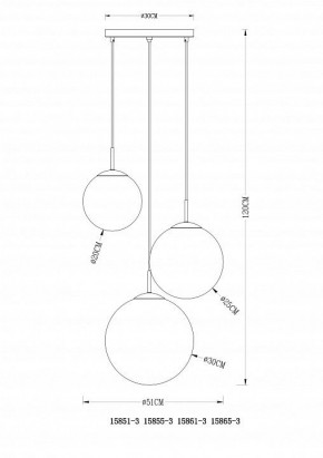 Подвесной светильник Globo Varus 15855-3 в Можге - mozhga.mebel24.online | фото 4