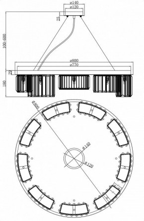 Подвесной светильник Maytoni Colline MOD083PL-09CH в Можге - mozhga.mebel24.online | фото 8