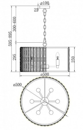 Подвесной светильник Maytoni Facet MOD094PL-06G в Можге - mozhga.mebel24.online | фото 4