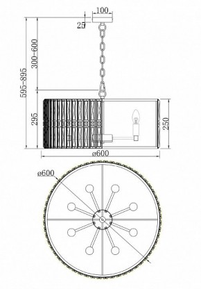 Подвесной светильник Maytoni Facet MOD094PL-08CH в Можге - mozhga.mebel24.online | фото 3