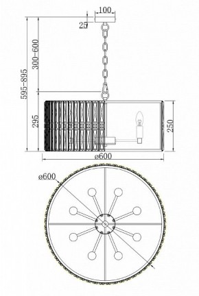 Подвесной светильник Maytoni Facet MOD094PL-08G в Можге - mozhga.mebel24.online | фото 3