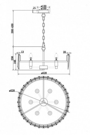 Подвесной светильник Maytoni Puntes MOD043PL-06CH в Можге - mozhga.mebel24.online | фото 5