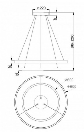 Подвесной светильник Maytoni Rim MOD058PL-L74B4K в Можге - mozhga.mebel24.online | фото 6