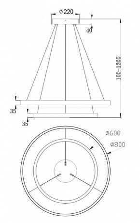 Подвесной светильник Maytoni Rim MOD058PL-L74BS4K в Можге - mozhga.mebel24.online | фото 7