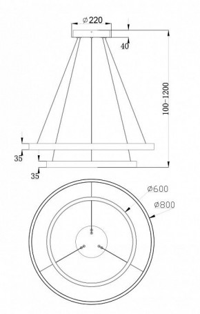 Подвесной светильник Maytoni Rim MOD058PL-L74W4K в Можге - mozhga.mebel24.online | фото 6