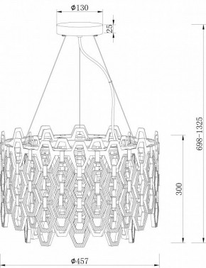 Подвесной светильник Maytoni Tissage MOD490PL-07G в Можге - mozhga.mebel24.online | фото 6