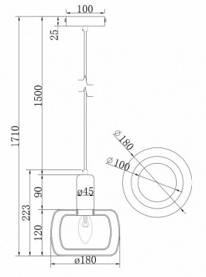 Подвесной светильник Maytoni Vision MOD411PL-01G в Можге - mozhga.mebel24.online | фото 7
