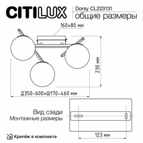 Потолочная люстра Citilux Dorsy CL223131 в Можге - mozhga.mebel24.online | фото 11