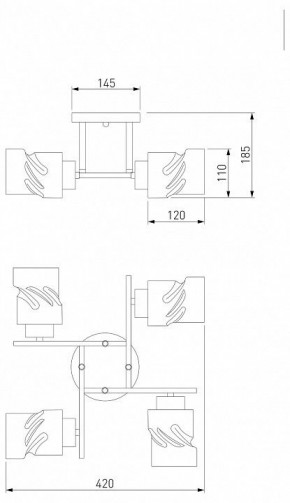 Потолочная люстра Eurosvet Hilari 30165/4 черный жемчуг в Можге - mozhga.mebel24.online | фото 4