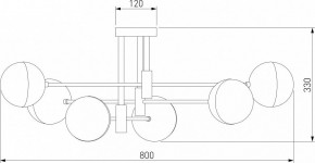 Потолочная люстра Eurosvet Nuvola 70129/6 хром в Можге - mozhga.mebel24.online | фото 3