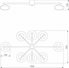 Потолочная люстра Eurosvet Opaline 70220/8 черный в Можге - mozhga.mebel24.online | фото 2