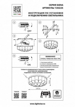 Потолочная люстра Lightstar Siena 720222 в Можге - mozhga.mebel24.online | фото 2