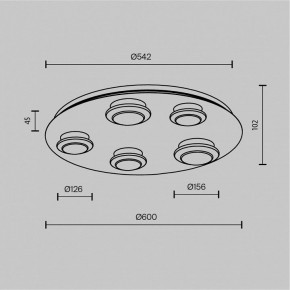 Потолочная люстра Maytoni Pharao MOD361CL-L58BS3K в Можге - mozhga.mebel24.online | фото 3