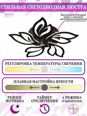 Потолочная люстра Natali Kovaltseva High-Tech Led Lamps HIGH-TECH LED LAMPS 82006 BLACK в Можге - mozhga.mebel24.online | фото 5