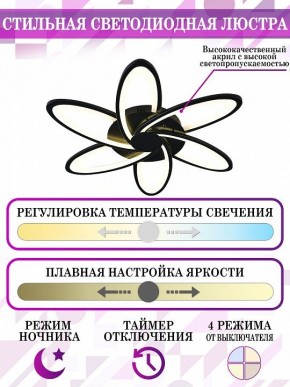 Потолочная люстра Natali Kovaltseva High-Tech Led Lamps HIGH-TECH LED LAMPS 82008 BLACK в Можге - mozhga.mebel24.online | фото 5