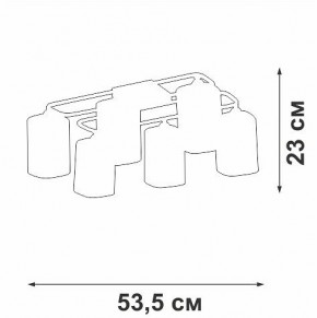 Потолочная люстра Vitaluce V3092 V3092-1/6PL в Можге - mozhga.mebel24.online | фото 4