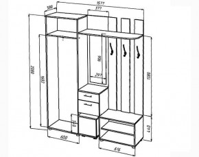 КРИСТИНА Прихожая (Венге/Анкор светлый) УНИ в Можге - mozhga.mebel24.online | фото 2