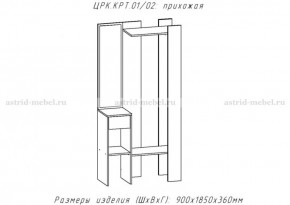 КРИТ-1 Прихожая (Делано светлый) в Можге - mozhga.mebel24.online | фото 2